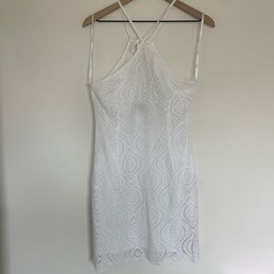 White Halter Neck Dress by MINKPINK